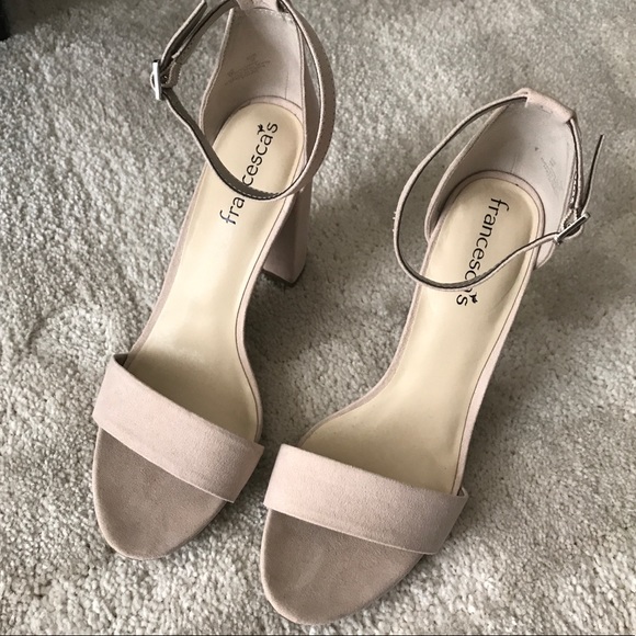 Francesca's Collections Shoes - ⚡️Like New⚡️ Francesca’s Nude Suede Heels